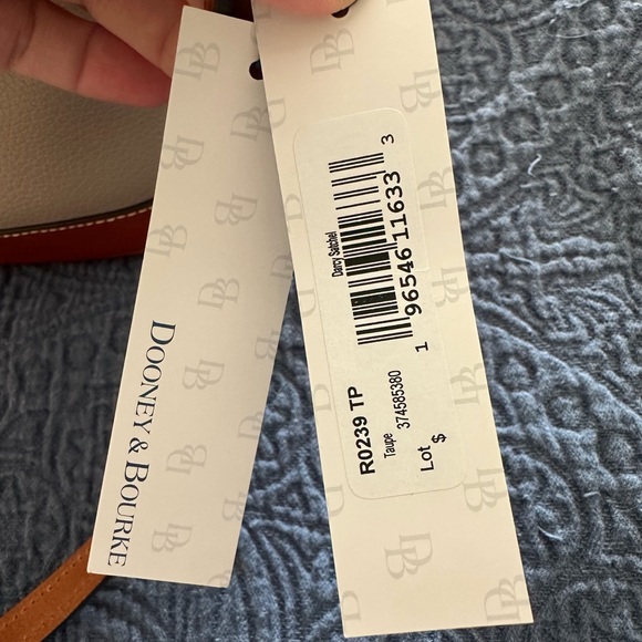 Dooney and Bourke Pebble Grain Darcy Satchel in Taupe - Picture 3 of 7